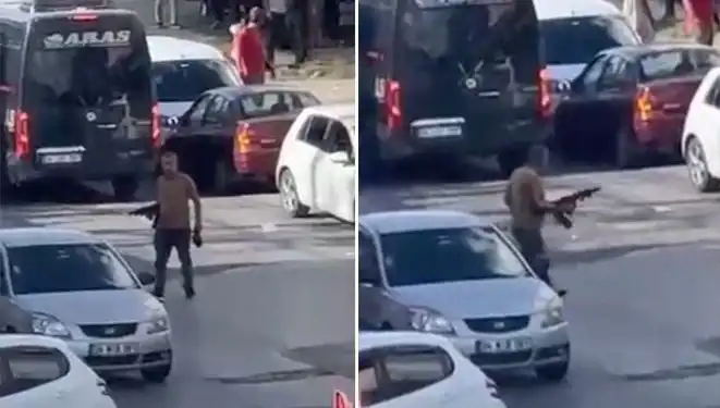 Başakşehir'de Dehşet Anları: Pompalı Tüfekle Sokakta Yolu Kapatan Adam