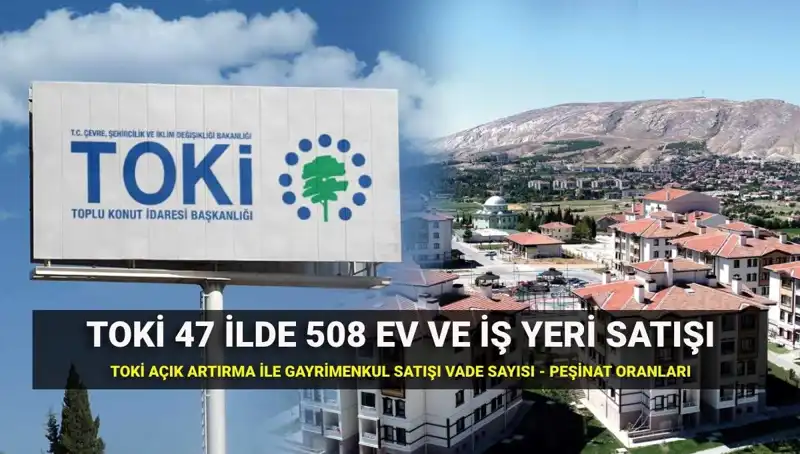 TOKİ 508 Konut ve İş Yeri Satışları: Açık Artırma Tarihleri ve Detaylar Açıklandı